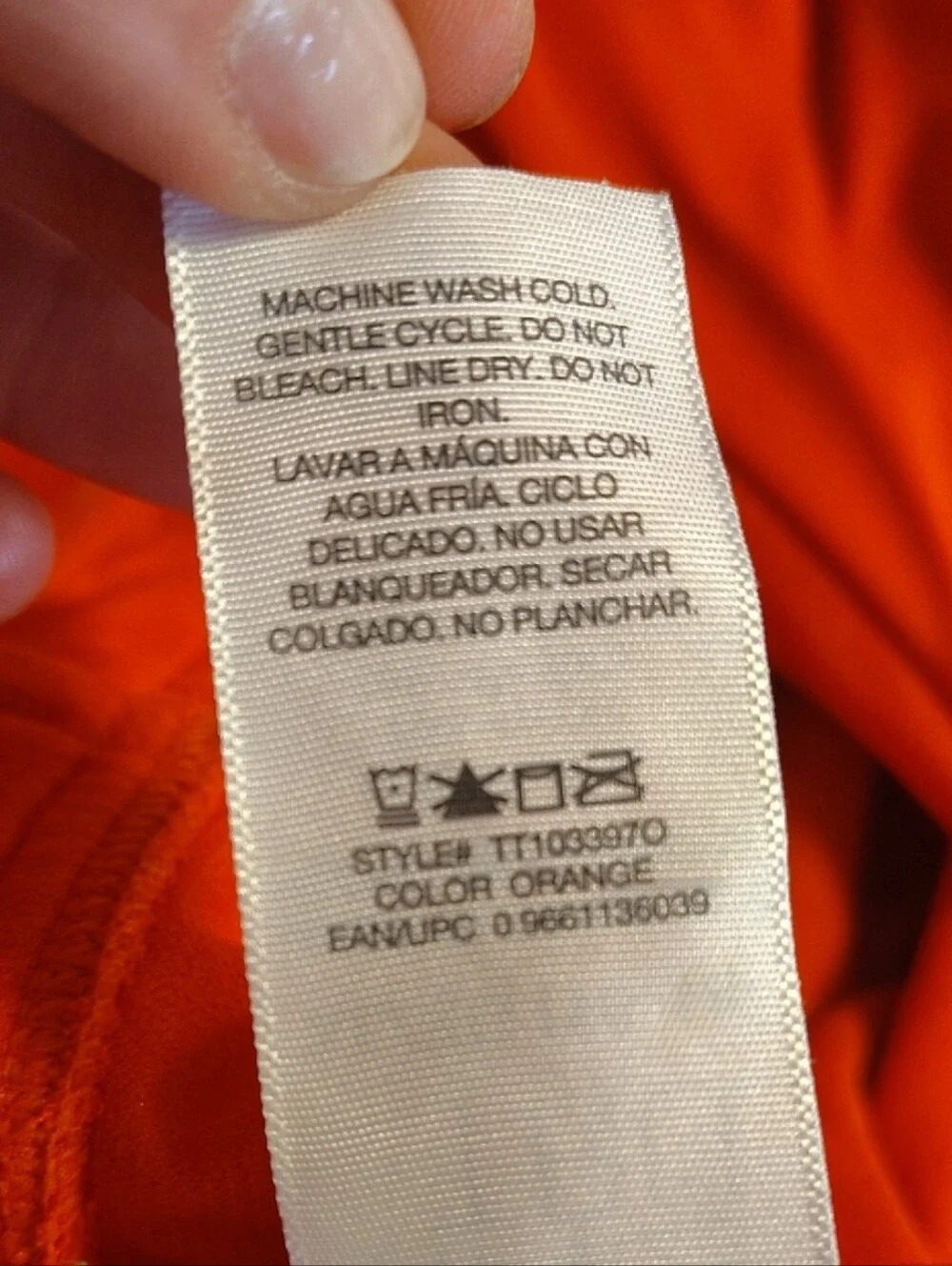 Time‎ and Tru Orange Plus Plunge VNeck One Piece Swimsuit XL (16- 18)